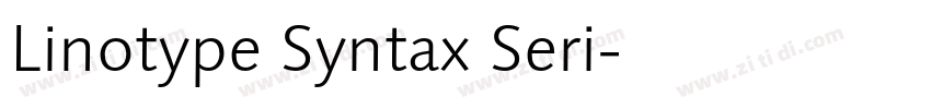 Linotype Syntax Seri字体转换